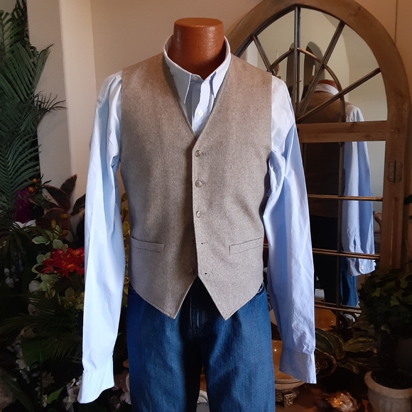 JOSEPH ABBOUD Rayon Blend 5 Button Pocketed Vest Size Small Unisex - Picture 2 of 9